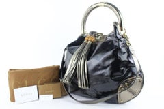 Gucci Indy Hobo Babouska 2way 9gz0918 Black Patent Leather Messenger Bag