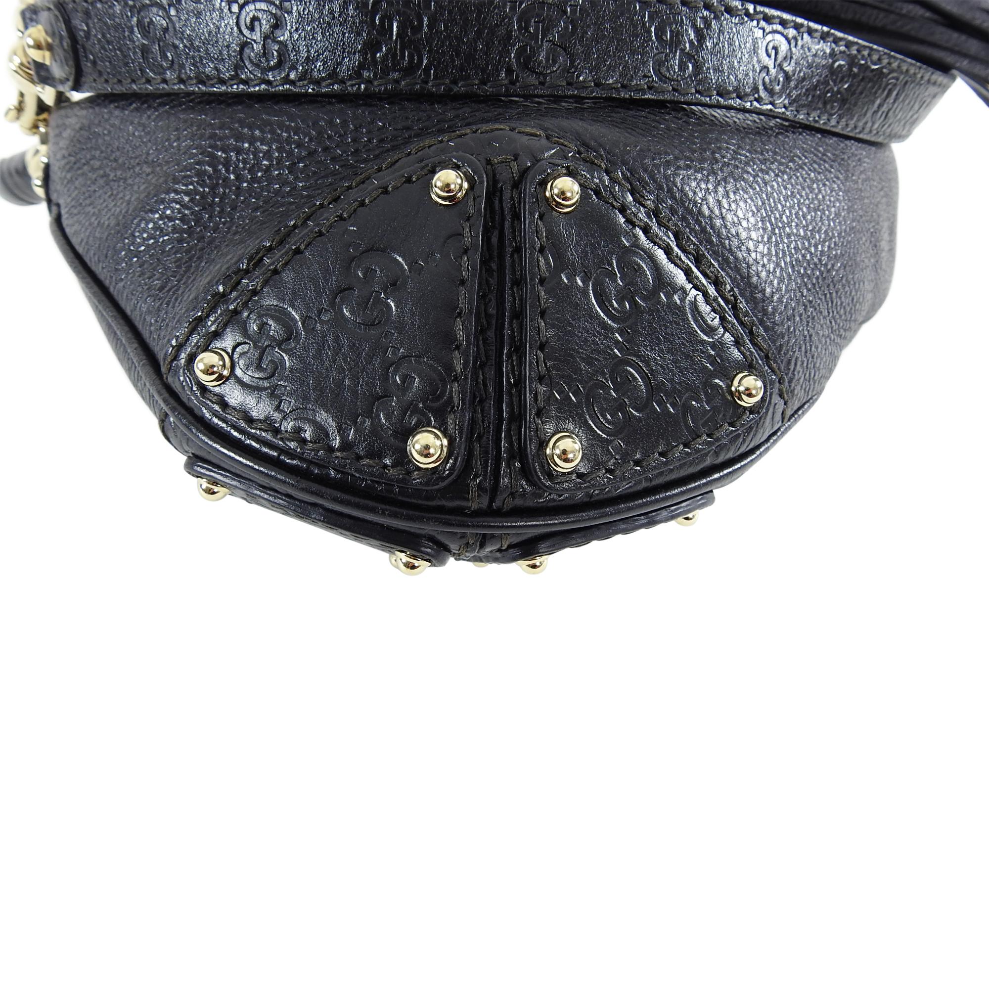 Gucci Indy Hobo Black Leather Large Tassel Bag 3