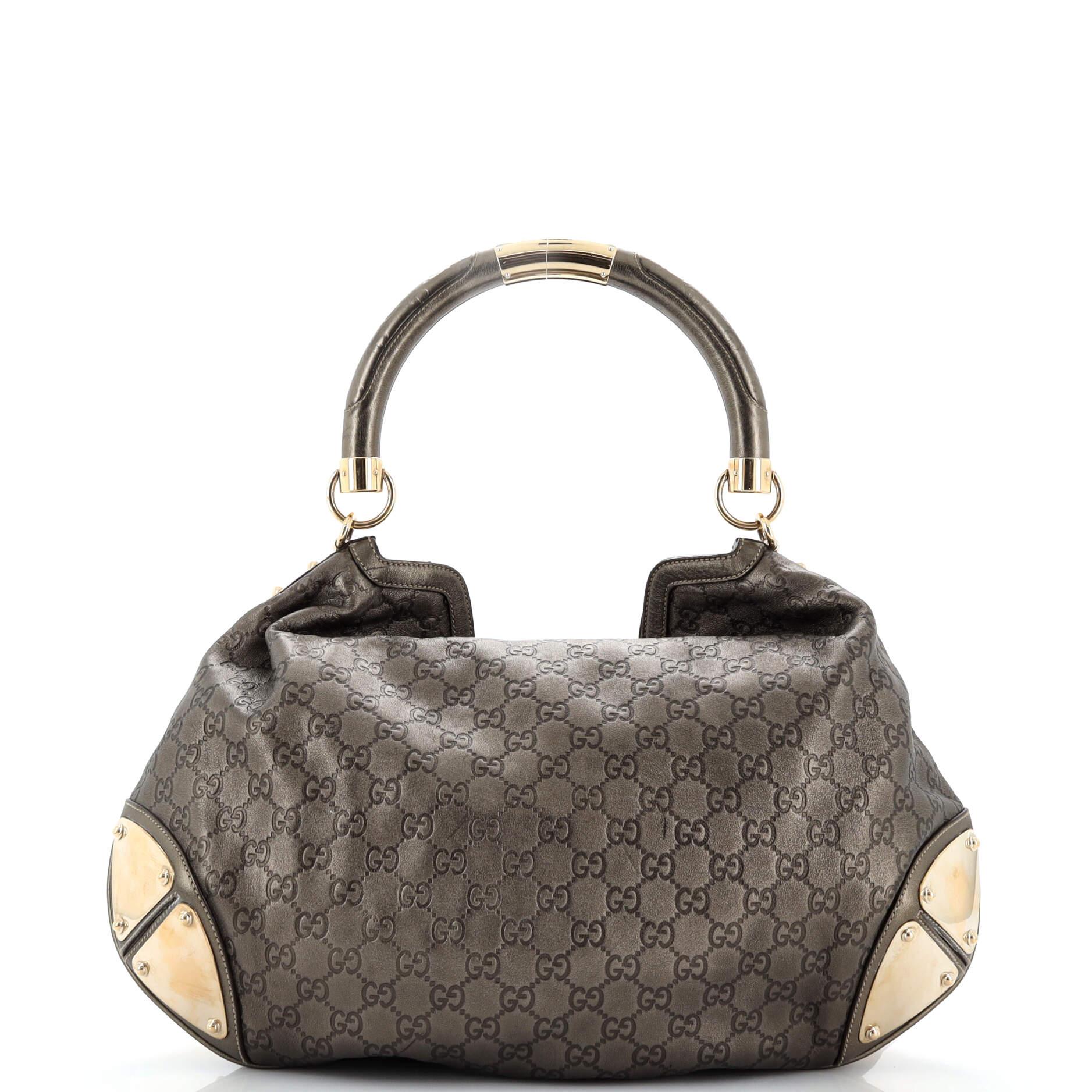 Gucci Indy Hobo Guccissima Leather Large In Good Condition In NY, NY