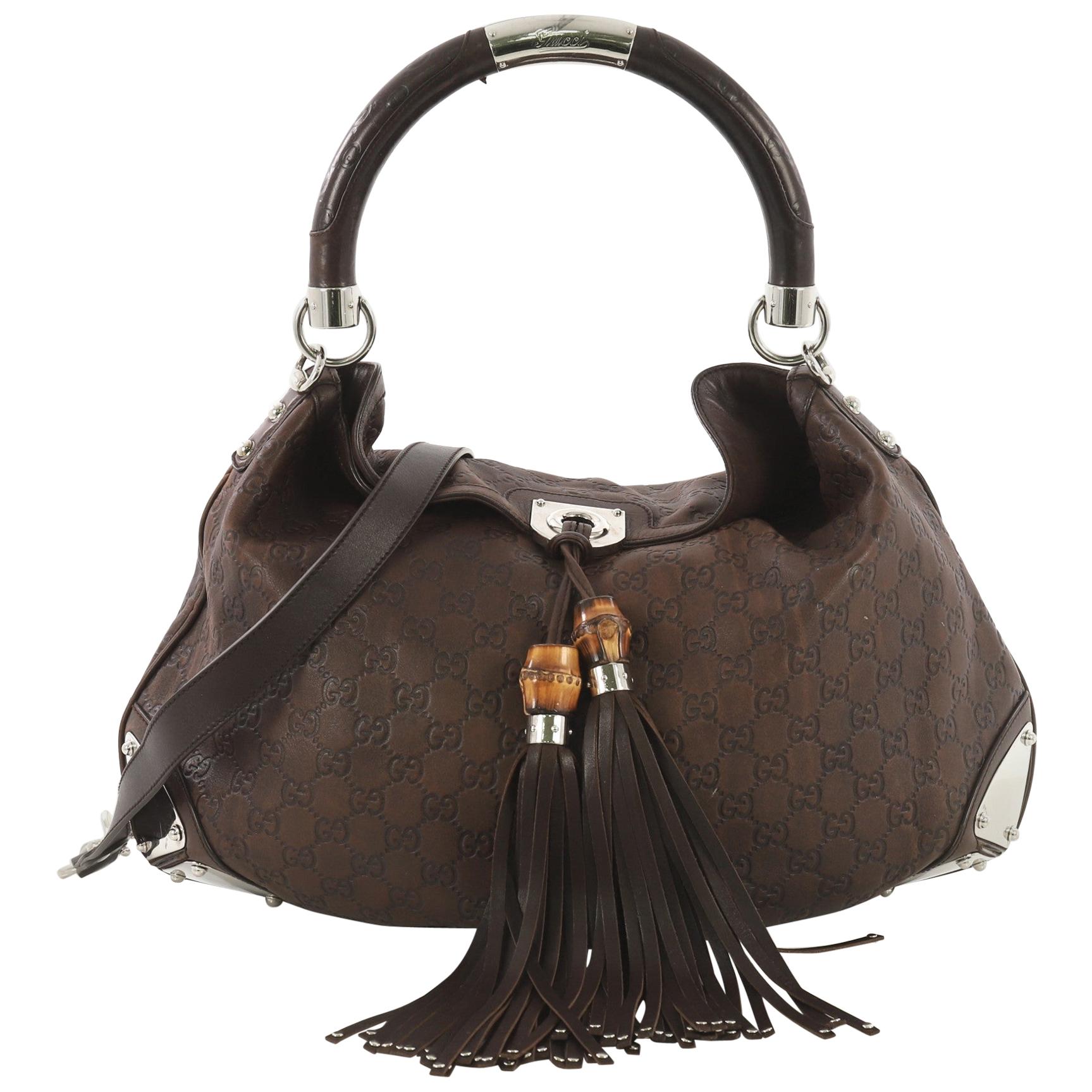 Gucci Indy Hobo Guccissima Leather Large