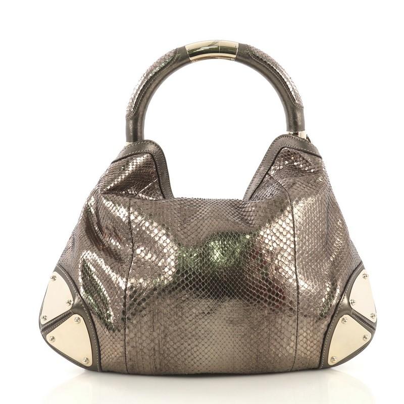 Gucci Indy Hobo Python Medium In Good Condition In NY, NY