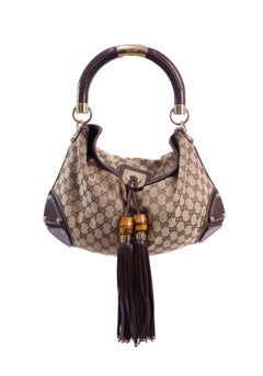Gucci Indy Medium GG Canvas & Leather Hobo Bag
