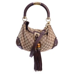 Gucci Indy Medium GG Canvas & Leather Hobo Bag