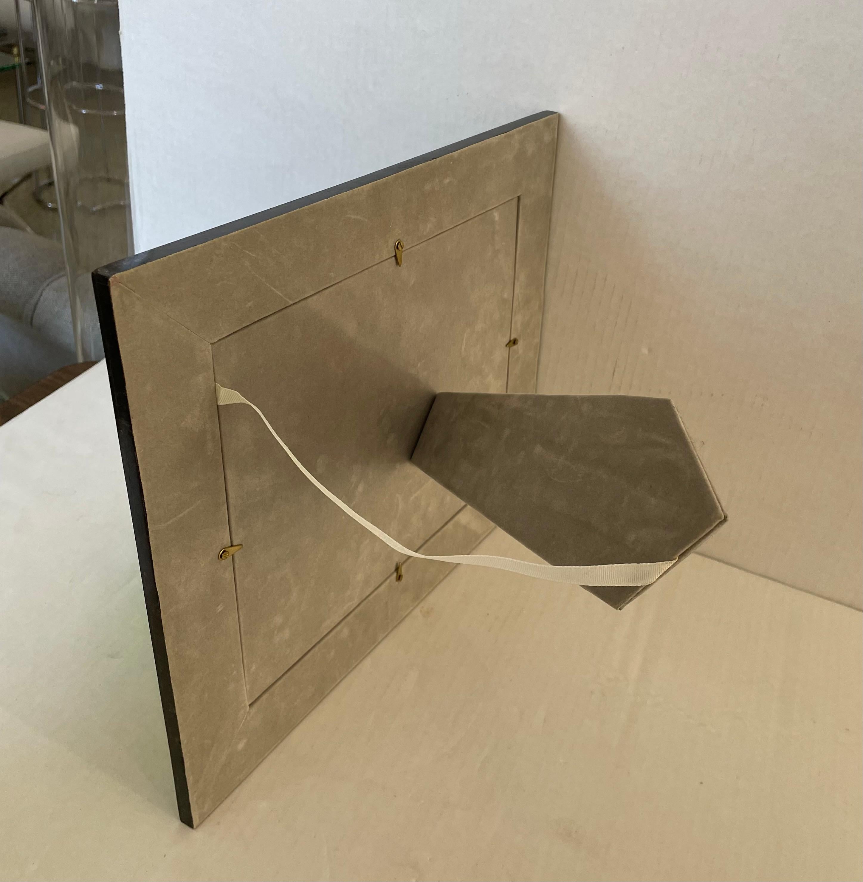 Gucci Inspired Tessellated Marble and Brass Picture Frame For Sale 8
