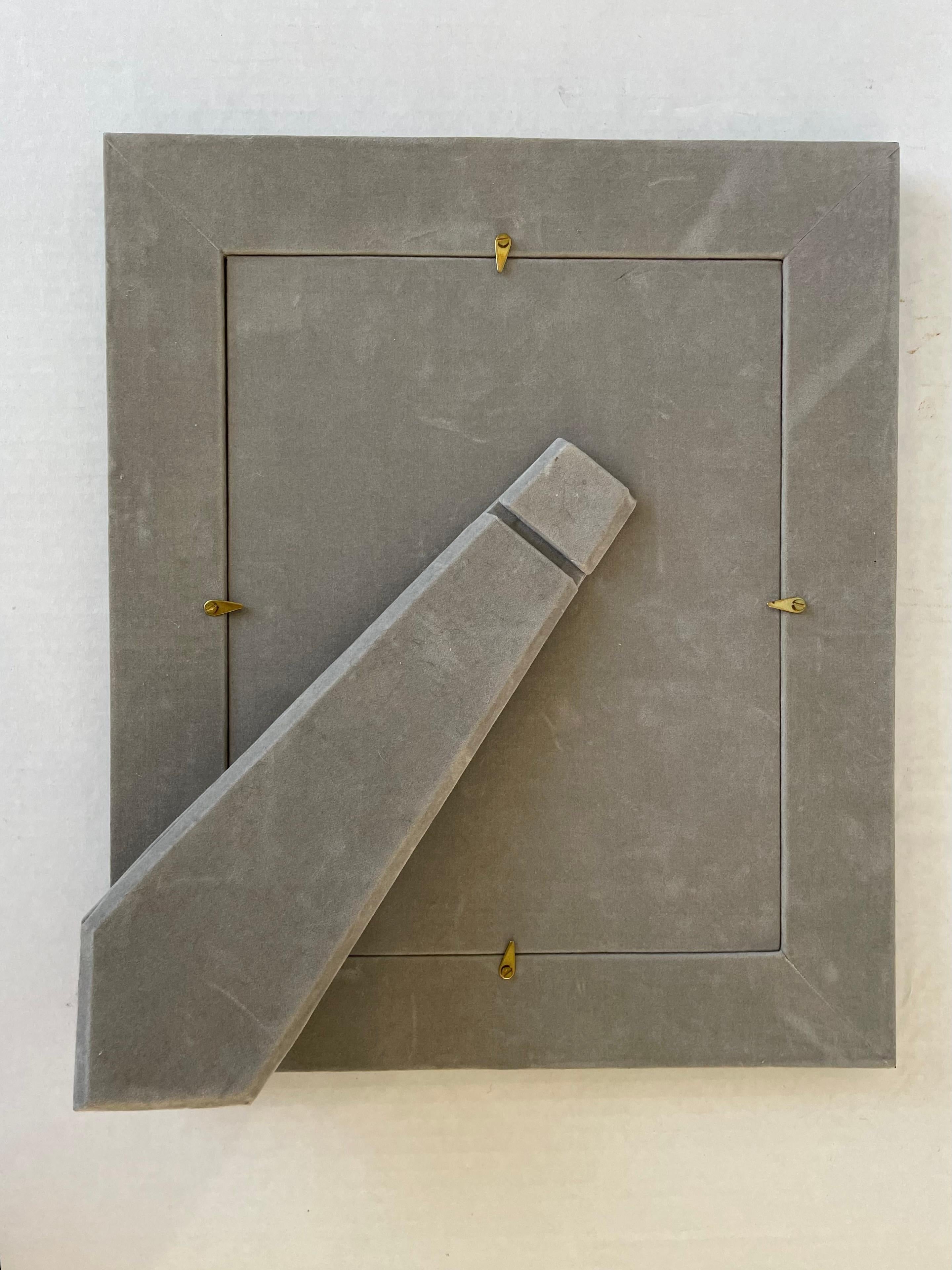 Unknown Gucci Inspired Tessellated Marble and Brass Picture Frame For Sale