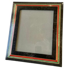Gucci Inspired Tessellated Marble and Brass Picture Frame