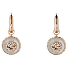 Pendientes de nácar Gucci con aro de oro rosa de 18 ct YBD786772001