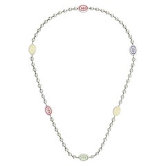 Gucci Pulsera entrelazada de esmalte de color YBB753448002