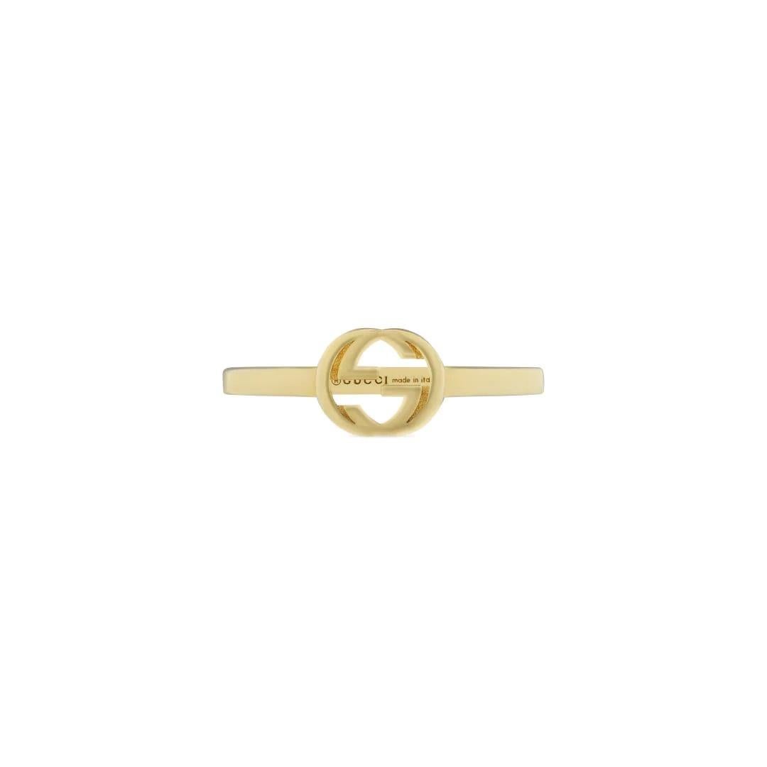 Gucci Interlocking G Ring aus 18 Karat Gelbgold YBC679115001 im Zustand „Neu“ im Angebot in Wilmington, DE
