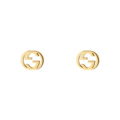 Gucci Interlocking G 18ct Yellow Gold Stud Earrings YBD662111001