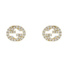 Gucci Interlocking G 18K Gelbgold 0,344CT Diamant-Ohrstecker YBD729408002