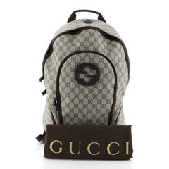 Gucci Interlocking G Backpack GG Coated Canvas Medium