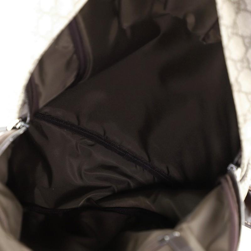 Gray Gucci Interlocking G Backpack GG Coated Canvas Medium