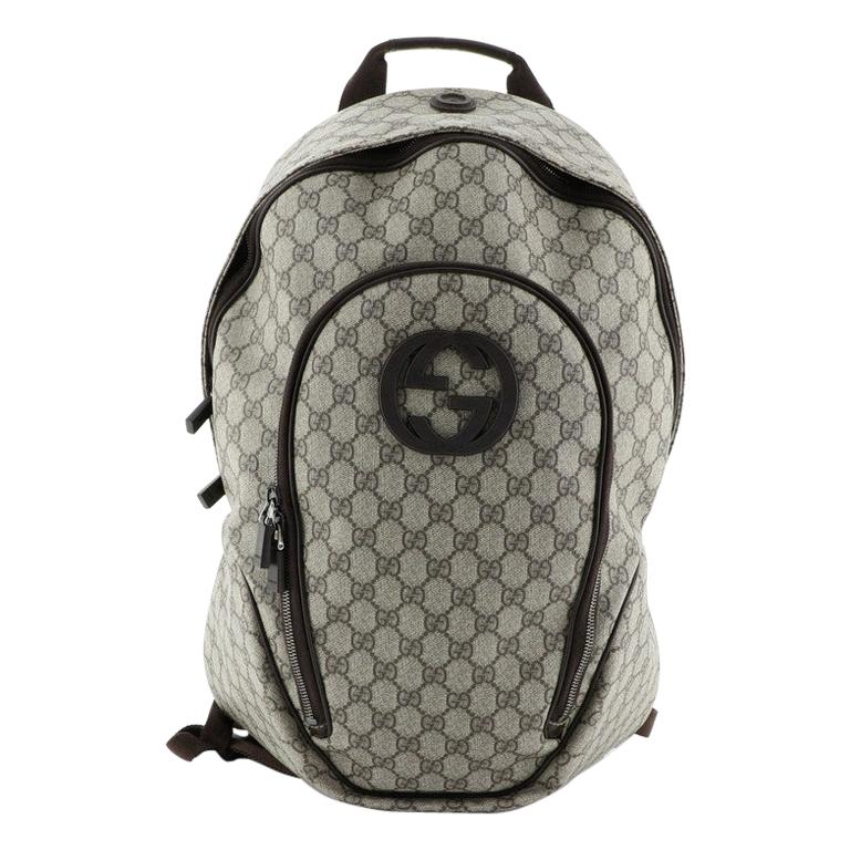 Gucci Interlocking G Backpack GG Coated Canvas Medium