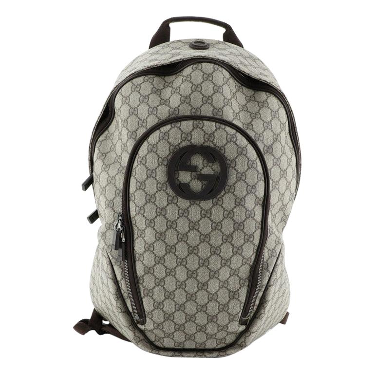Gucci Interlocking G Backpack GG Coated Canvas Medium at 1stDibs