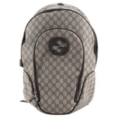 Medium backpack with Interlocking G in black GG Supreme