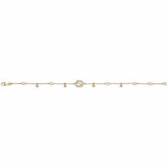 Gucci Interlocking G bracelet in Rose Gold and Diamonds Size 17 YBA729403001