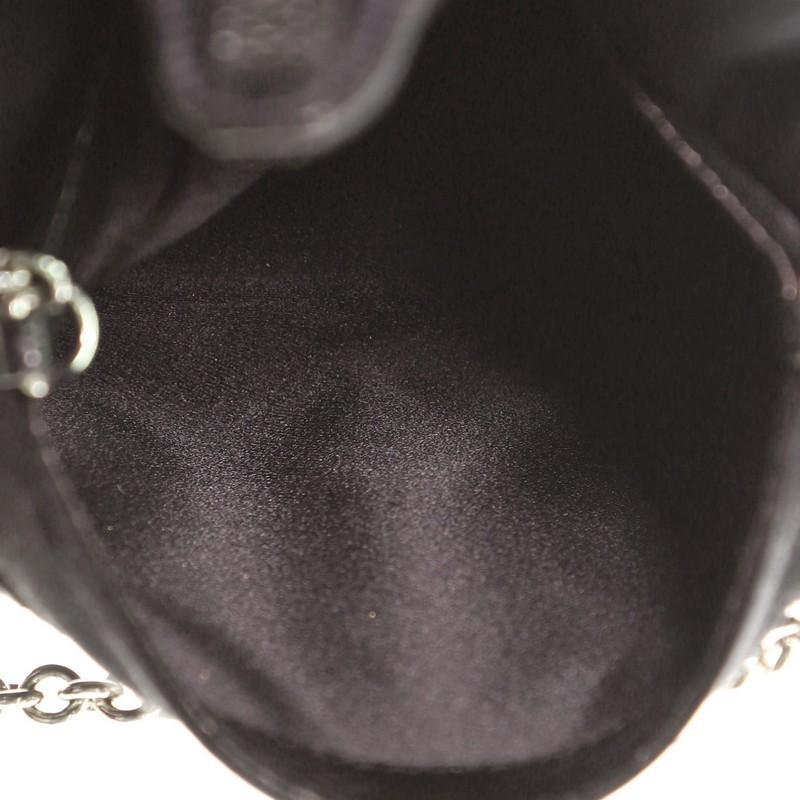Black Gucci Interlocking G Chain Crossbody Bag Satin with Python Embossed Leather Mini
