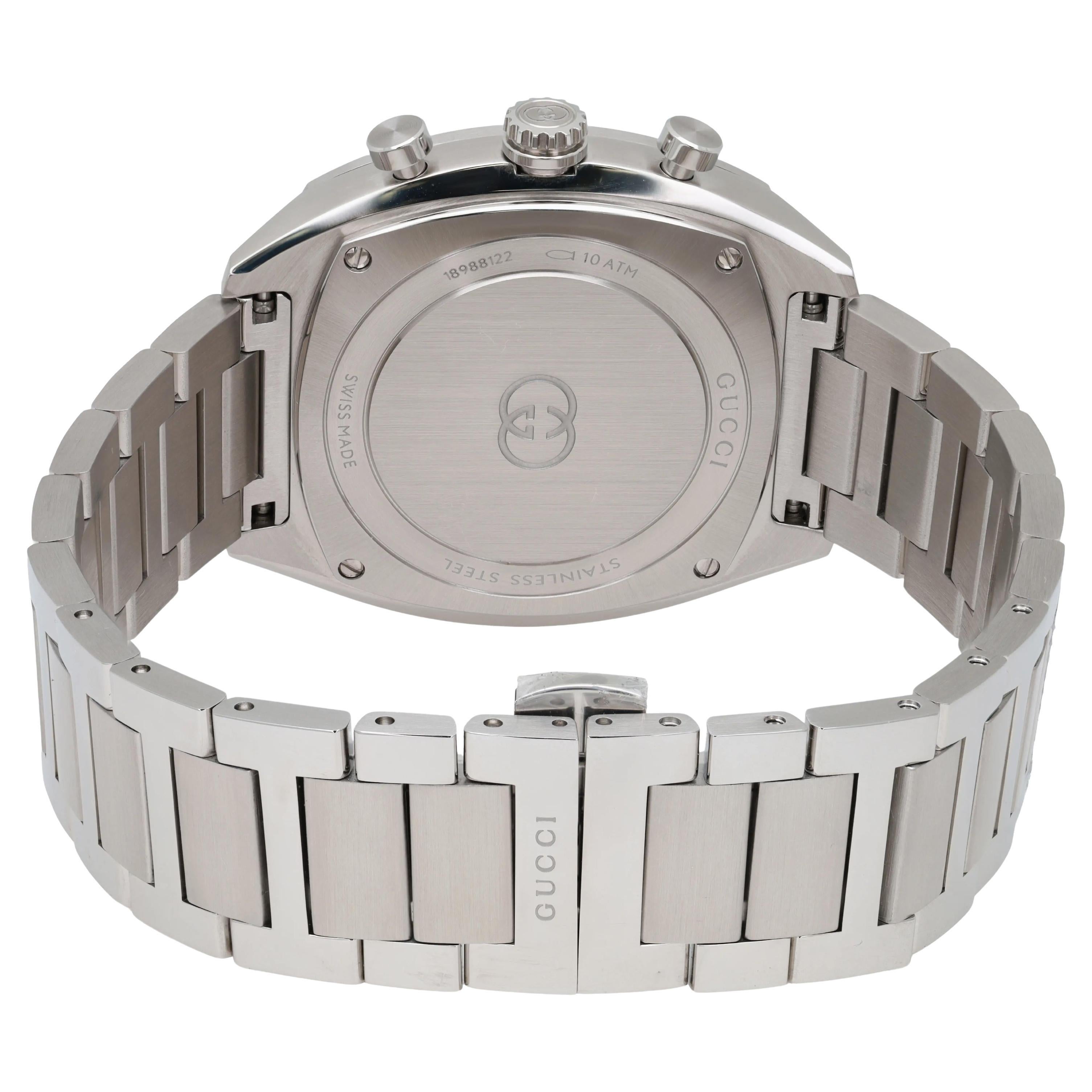 Gucci Interlocking G Chrono 41MM Quadrante Nero Orologio al Quarzo Uomo YA142316 in vendita 1