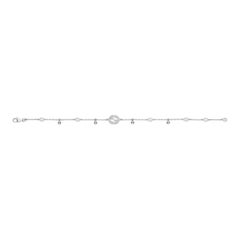 Gucci Interlocking G Diamond Bracelet in White Gold, Size 16 YBA729403003