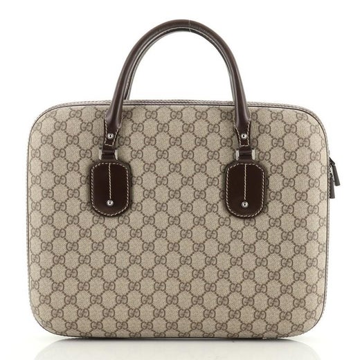 Gucci Interlocking G Laptop Bag Gg Coated Canvas At 1stdibs