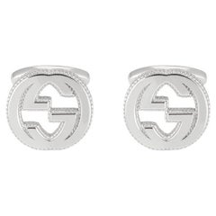 Gucci Interlocking G Motif Sterling Silver Cufflinks YBE499010001