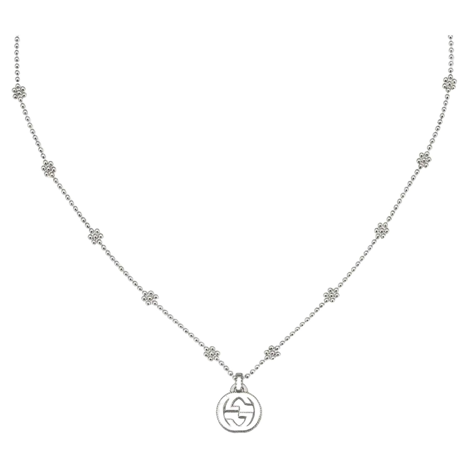 INTERLOCKING NECKLACE G PENDANT  STERLING SILVER main image 0