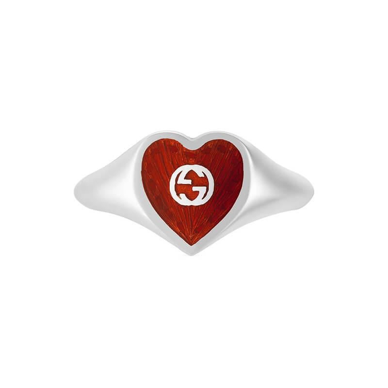 gucci red heart ring