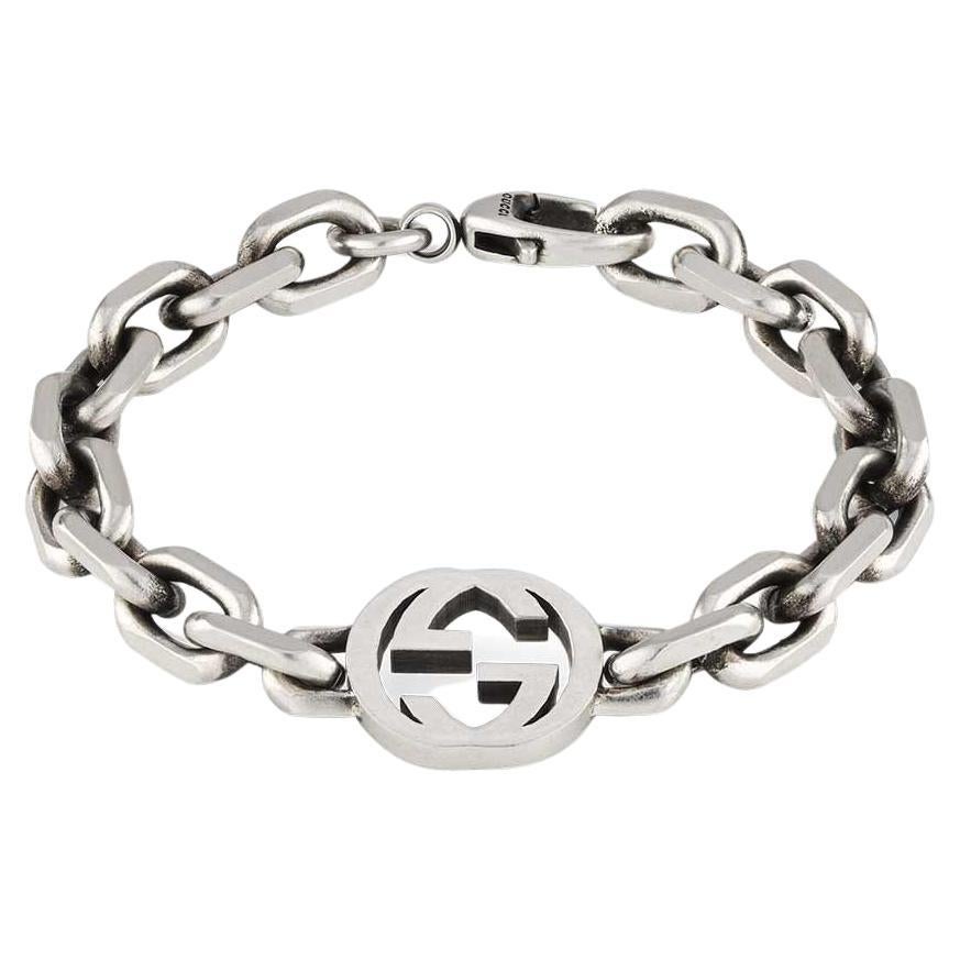 Gucci Interlocking G Multicoloured Enamel Sterling Silver Bracelet
