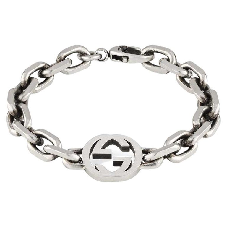 Gucci Interlocking G Silver Bracelet YBA627068001 For Sale at 1stDibs