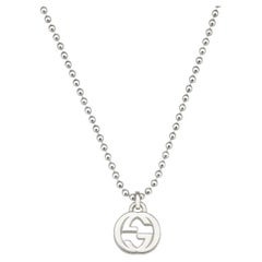 Gucci Interlocking G Sterling Silver Pendant Necklace YBB479217001