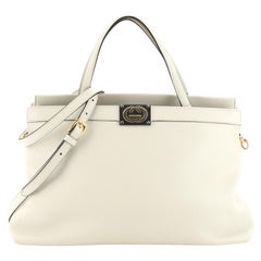 Gucci Interlocking G Top Handle Bag Calfskin Medium