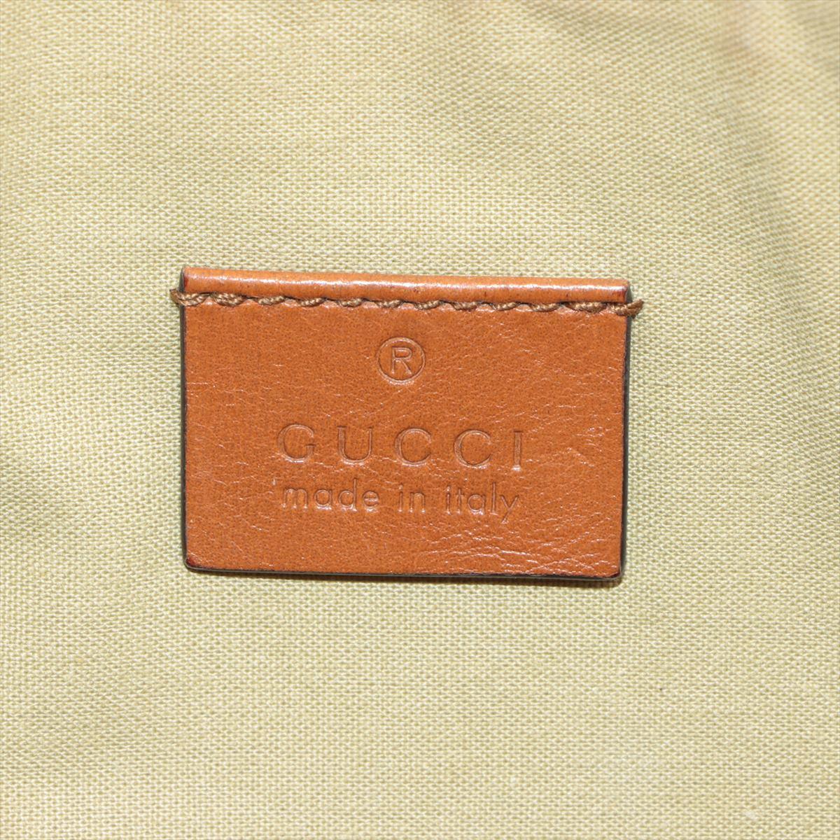 Gucci Interlocking G Web Canvas  Pouch Beige 1