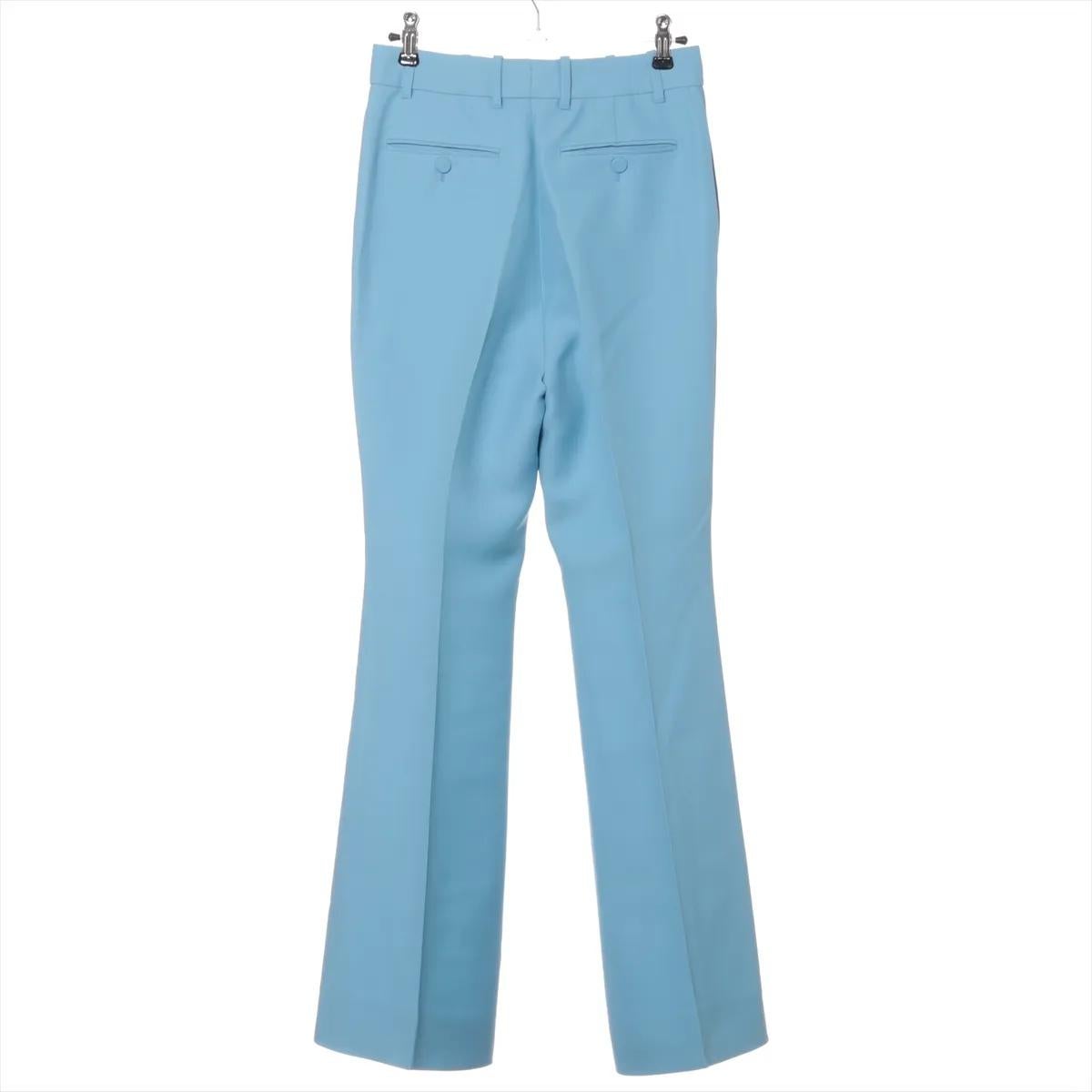 Gucci - Pantalon en laine G interlocké - Bleu clair Bon état - En vente à Indianapolis, IN
