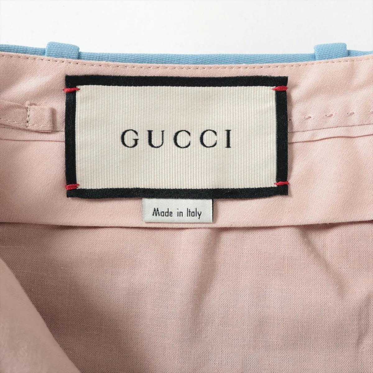 Gucci - Pantalon en laine G interlocké - Bleu clair en vente 2