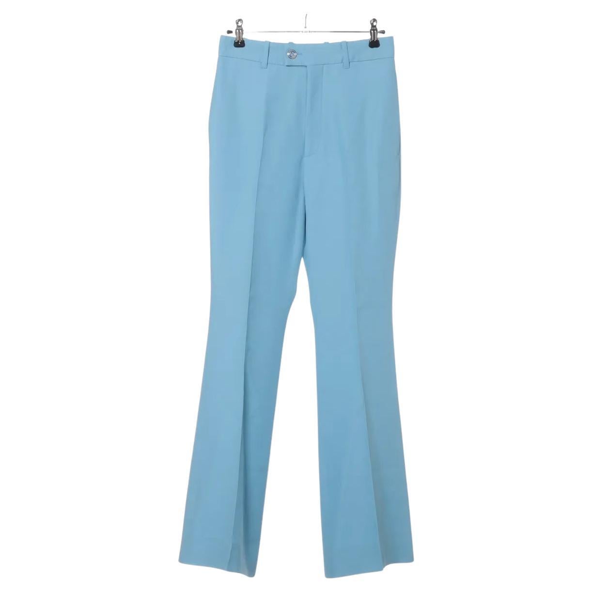 Gucci - Pantalon en laine G interlocké - Bleu clair en vente