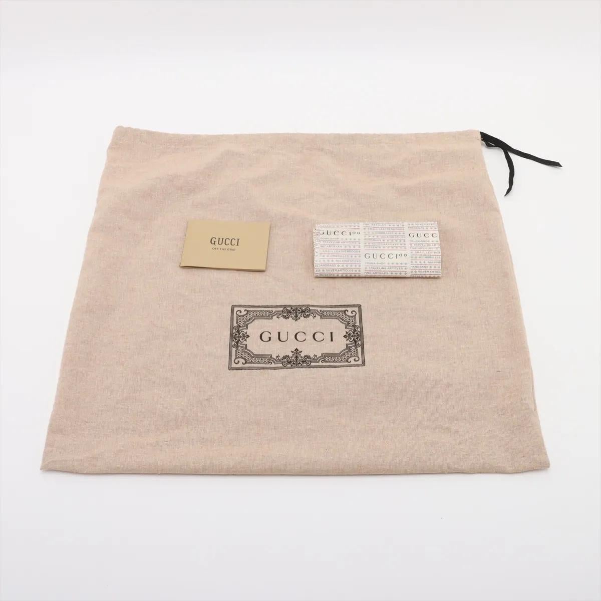 Gucci Logo GG a incastro in tela e pelle a due vie Borsa Tote Avorio x Marrone in vendita 7