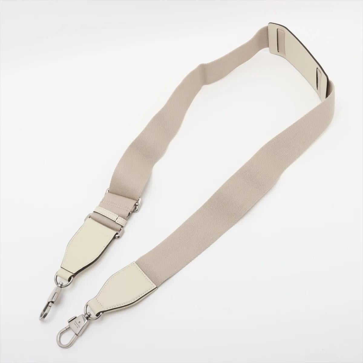 Gucci Logo GG a incastro in tela e pelle a due vie Borsa Tote Avorio x Marrone in vendita 3