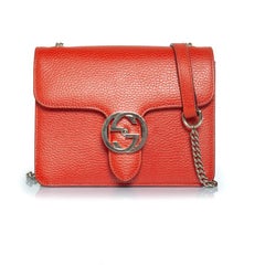 Gucci, interlocking GG shoulder bag in orange