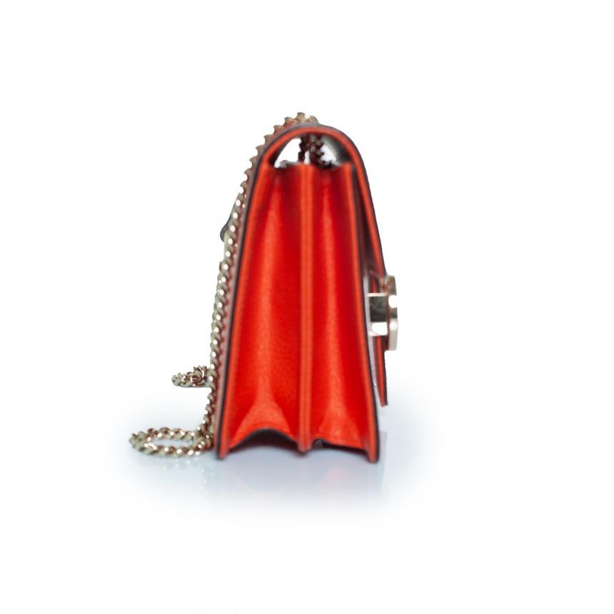 Red Gucci, interlocking GG shoulder bag in orange