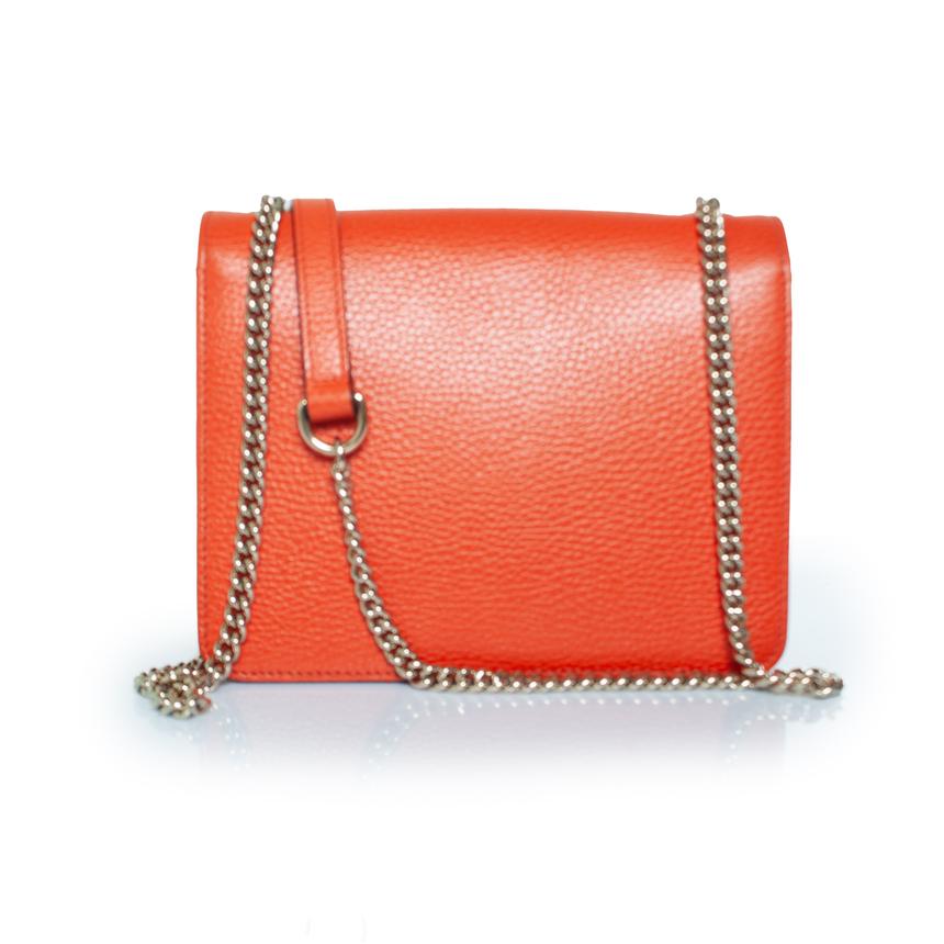 Gucci, interlocking GG shoulder bag in orange In Good Condition In AMSTERDAM, NL
