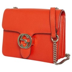 Gucci, interlocking GG shoulder bag in orange