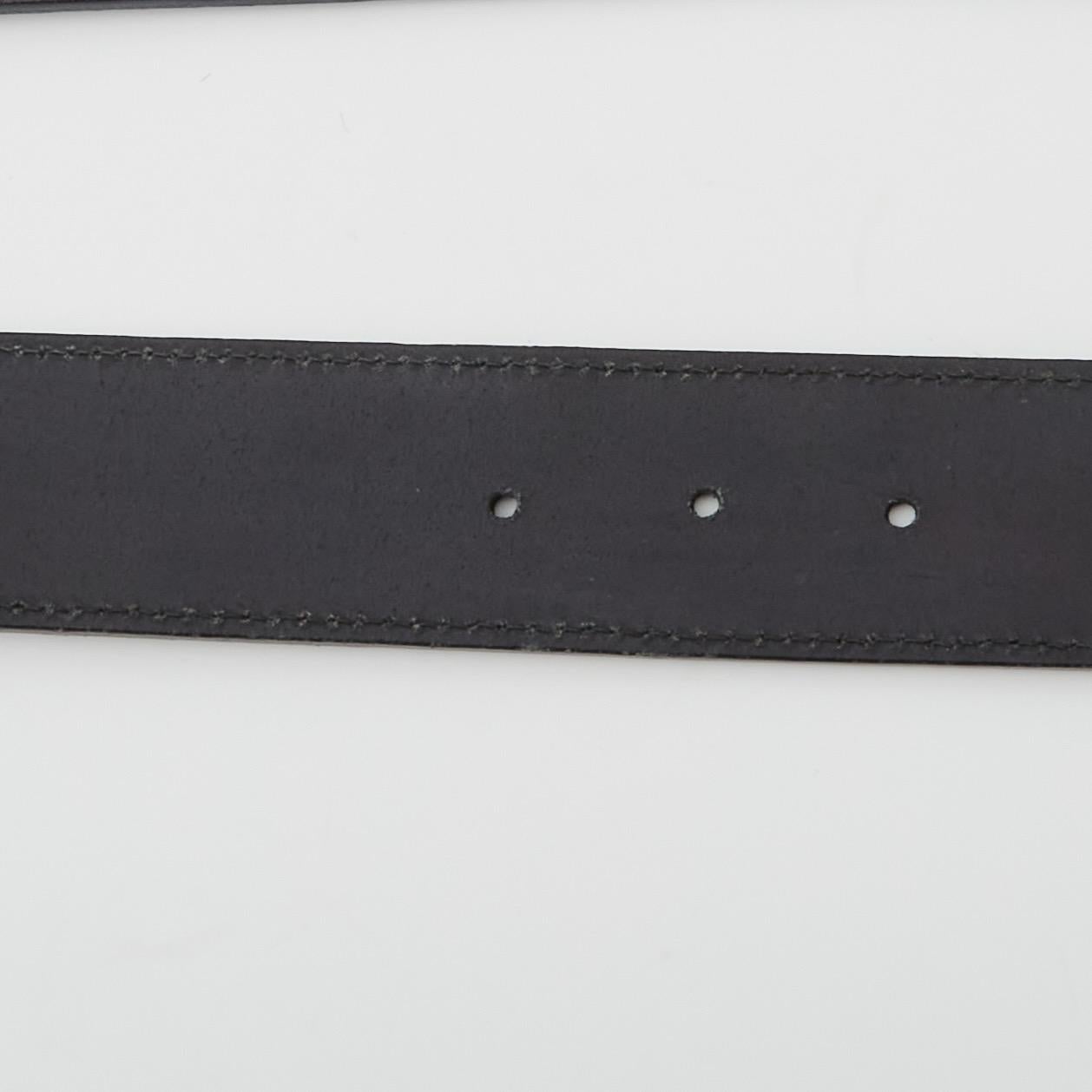 black and silver gucci belt