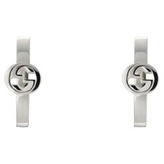 Gucci Interlocking Sterling Silver Hoop Earrings YBD796323001