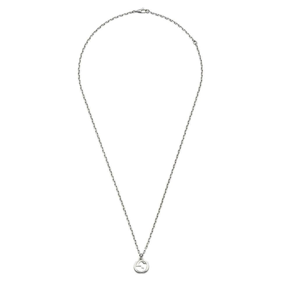 Gucci Interlocking Sterling Silver Necklace YBB796355001