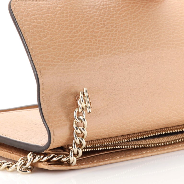 Gucci Interlocking Wallet on Chain (Outlet) Leather For Sale at 1stDibs