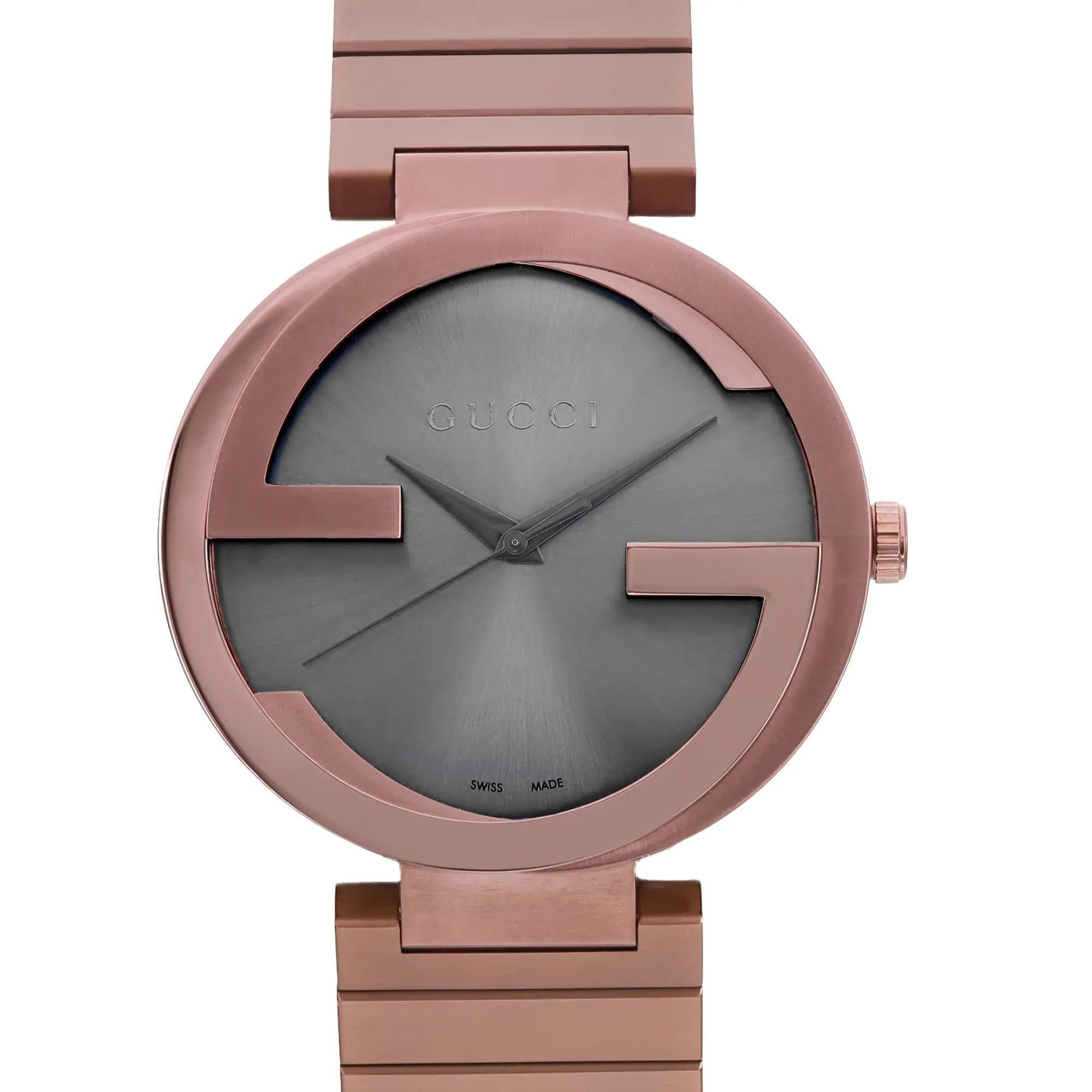 Display model. No original box and papers. 

General Information:
Brand: Gucci
Type: Wristwatch
Department: Men
Model Name: Gucci Interlocking XL
Model Number: YA133211
Country/Region of Manufacture: Switzerland
Style: Casual
Vintage: No
Customized:
