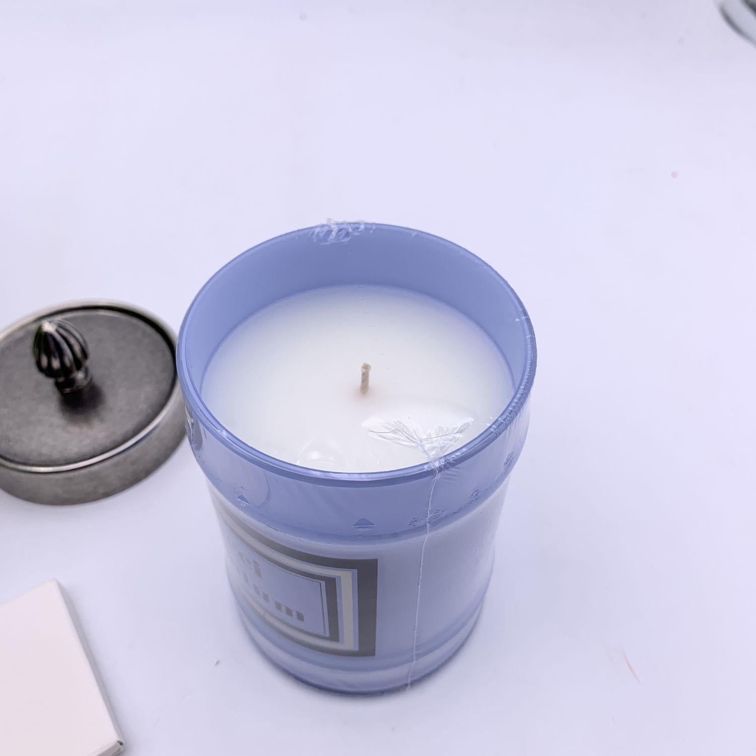 Gucci Inventum Scented Candle Light Blue Murano Glass Jar In New Condition In Rome, Rome