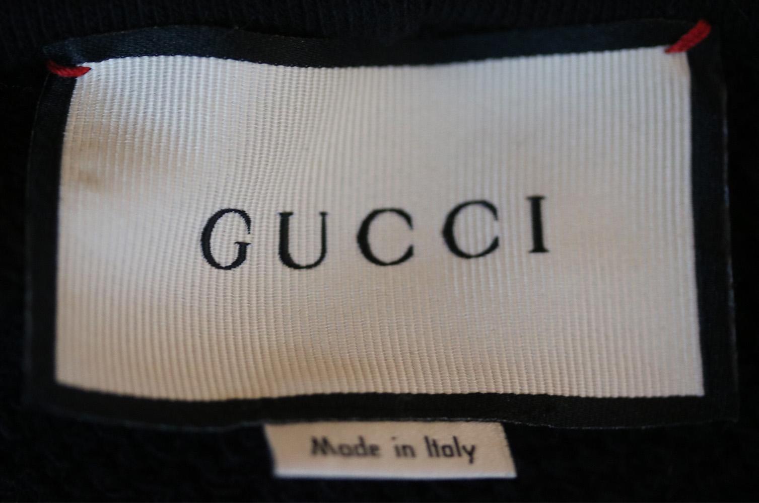 Gucci Invite-Print Cotton-Jersey Hooded Sweatshirt In Excellent Condition In London, GB