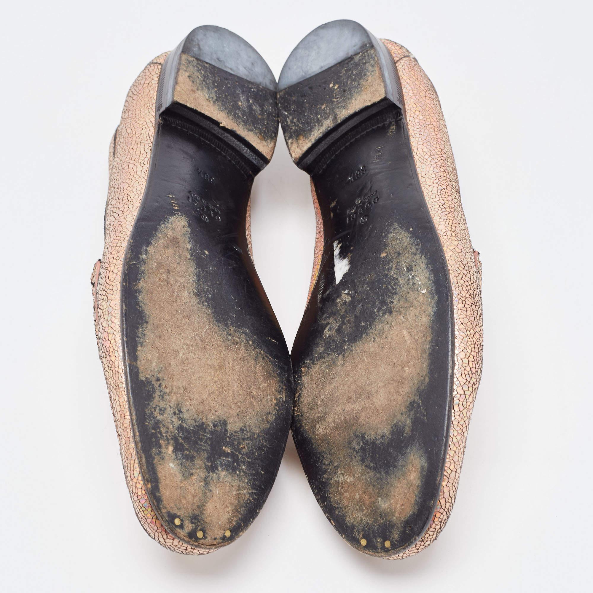 Gucci Iridescent Nubuck Leather Horsebit Loafers Size 38.5 3